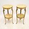 Antique French Brass and Onyx Side Tables, Set of 2 2