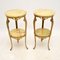 Antique French Brass and Onyx Side Tables, Set of 2, Image 2