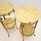 Antique French Brass and Onyx Side Tables, Set of 2 4