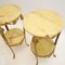 Antique French Brass and Onyx Side Tables, Set of 2, Image 4