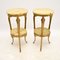 Antique French Brass and Onyx Side Tables, Set of 2 1