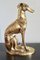 Vintage Brass Statue of Greyhound Dog, France, 1970s 1