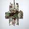 Italian Brutalist Iron and Cut Glass Chandelier, 1970s, Image 10