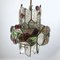 Italian Brutalist Iron and Cut Glass Chandelier, 1970s, Image 8