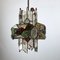Italian Brutalist Iron and Cut Glass Chandelier, 1970s 9