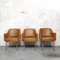 Deauville Leather Armchairs by Marc and Pierre Simon for Airborne, 1960s 1