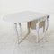 Folding Table in Antique White with Rounded Edges, Image 6