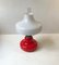 Red Oline Oil Table Lamp from Fog & Mørup, 1960s, Imagen 4