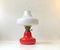 Red Oline Oil Table Lamp from Fog & Mørup, 1960s, Imagen 1