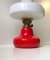 Red Oline Oil Table Lamp from Fog & Mørup, 1960s, Imagen 2