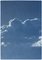 Triptych of Serene Cloudy Sky, Handmade Cyanotype, Print on Paper, 2021, Image 4
