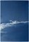 Triptych of Serene Cloudy Sky, Handmade Cyanotype, Print on Paper, 2021, Image 5