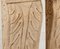 French Empire Carved Sandstone Acanthus Leaf Plinths with Glass Top Console Table, Set of 2, Image 5