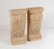 French Empire Carved Sandstone Acanthus Leaf Plinths with Glass Top Console Table, Set of 2, Immagine 6