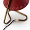 Red Aluminum and Brass Table Lamp by Gnosjö Konstsmide, Sweden, 1950s 5