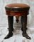 French Adjustable Piano Stool with Bronze Can-Can Legs 1