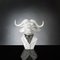 Escultura Lord Buffalo pequeña de resina blanca y plateada de Vgnewtrend, Italy, Imagen 3