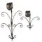 Handmade Wrought Iron Wall Sconces, Set of 2 1