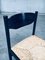 Black Stained Wood & Paper Cord Dining Chairs, 1970s, Set of 4 6