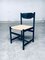 Black Stained Wood & Paper Cord Dining Chairs, 1970s, Set of 4 11