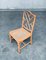 Chippendale Style Faux Bamboo Dining Chair Set, 1970s, Set of 4 4