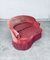 Hollywood Regency Style Red and Pink Velvet 2-Seat Sofa with Fringe, 1950s 9