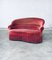 Hollywood Regency Style Red and Pink Velvet 2-Seat Sofa with Fringe, 1950s, Image 14