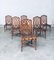 Chippendale Style Faux Bamboo Dining Chair, 1980s, Set of 6 20
