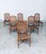 Chippendale Style Faux Bamboo Dining Chair, 1980s, Set of 6 9