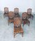 Chippendale Style Faux Bamboo Dining Chair, 1980s, Set of 6 6