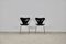 Leder 3107 Esszimmerstühle von Arne Jacobsen für Fritz Hansen, 1960er, 2er Set 3