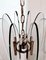 Italienische Vintage Deckenlampe aus gehärtetem Glas & vernickeltem Messing im Stil von Fontana Arte 8