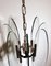 Vintage Italian Ceiling Lamp in Tempered Glass and Nickel Plated Brass in the Style of Fontana Arte, Image 7