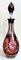 Bohemia Biedermeier Style Ruby Red Cut and Grinded Crystal Bottles, Set of 2 7