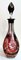 Bohemia Biedermeier Style Ruby Red Cut and Grinded Crystal Bottles, Set of 2, Image 7