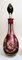 Bohemia Biedermeier Style Ruby Red Cut and Grinded Crystal Bottles, Set of 2 6