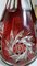 Botellas Bohemia estilo Biedermeier de cristal tallado en rojo rubí. Juego de 2, Imagen 11