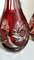 Bohemia Biedermeier Style Ruby Red Cut and Grinded Crystal Bottles, Set of 2 14