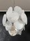 Vintage Italian Murano Chandelier with 24 White Disks, 1979 1