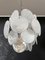 Vintage Italian Murano Chandelier with 24 White Disks, 1979, Image 1