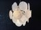 Vintage Italian Murano Chandelier with 24 White Disks, 1979 12