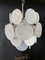 Vintage Italian Murano Chandelier with 24 White Disks, 1979 4