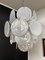 Vintage Italian Murano Chandelier with 24 White Disks, 1979 6