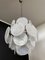 Vintage Italian Murano Chandelier with 24 White Disks, 1979 9