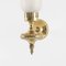 Art Deco Wall Sconces in Gilt Bronze & Murano Glass in the Style of Gio Ponti, Florence, 1940s, Set of 2 5