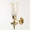 Art Deco Wall Sconces in Gilt Bronze & Murano Glass in the Style of Gio Ponti, Florence, 1940s, Set of 2 6