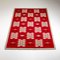 Tapis Réversible à Tissage Plat Rouge et Gris Pâle dans le Style d'Ingegerd Silow, Suède, 1960s 1