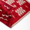 Tappeto a tessitura piatta rosso e grigio chiaro nello stile di Ingegerd Silow, Svezia, anni '60, Immagine 13