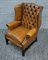 Chesterfield Wingback Armchair, England, 1960s 15