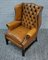 Chesterfield Wingback Armchair, England, 1960s, Image 15